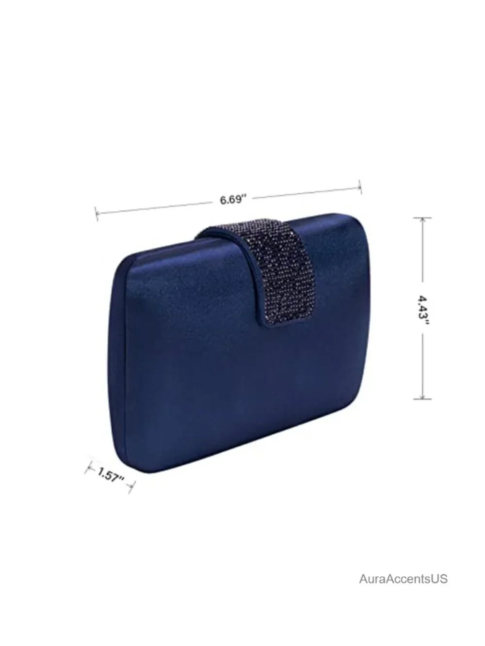 Silk Satin Rhinestones Evening Clutch Purse Prom Wedding Party Crossbody Bag